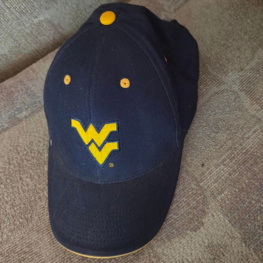 Vintage West Virginia Mountaineers Hat - WVU Navy & Gold Two-Tone Cap